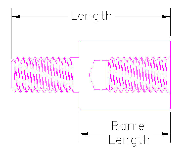 No Weld Stud Extender (Stack Stud), Steel 1018/12L14, Plain Finish, 1/4-20 Thread